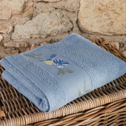 Mésanges et pommiers Drap de bain