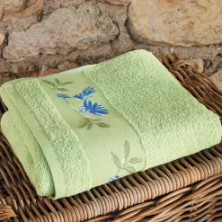 Mésanges et pommiers Drap de bain
