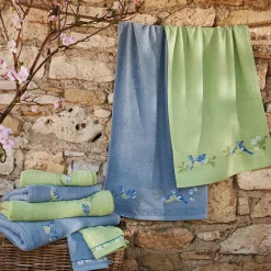 Mésanges et pommiers Serviette de bain
