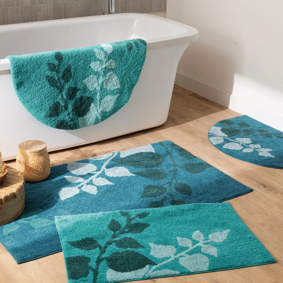 Nuance végétale Tapis de bain