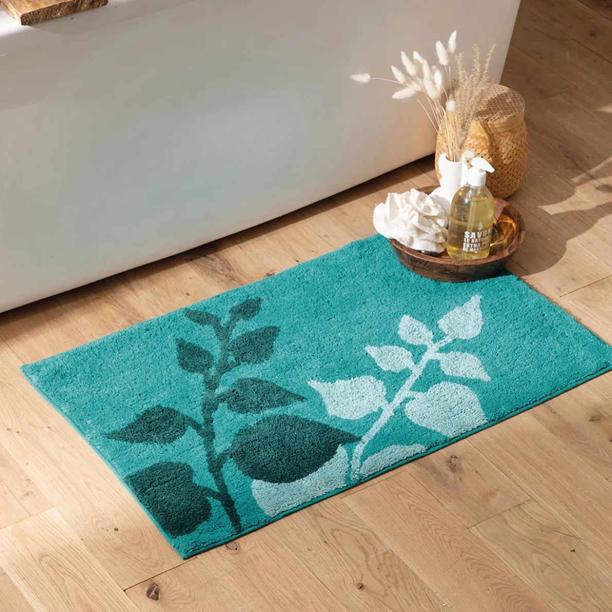 Nuance végétale Tapis de bain