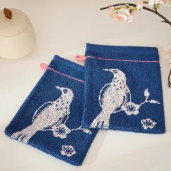 Nuit japonaise 2 gants de toilette