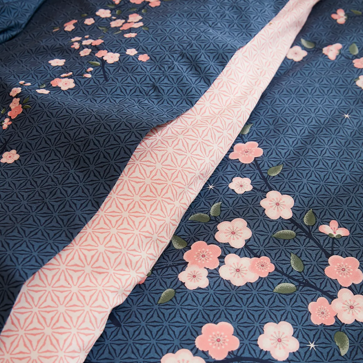 Nuit japonaise Housse de couette et taie d'oreiller