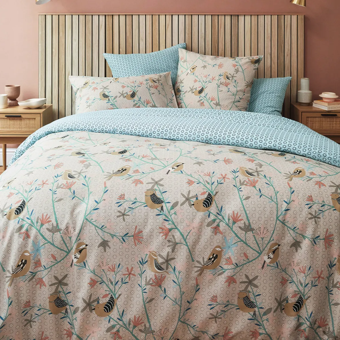 Oiseaux graphiques Housse de couette