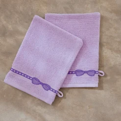 Poème floral 2 gants de toilette