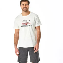 Rockeur dormeur Pyjama short ivoire