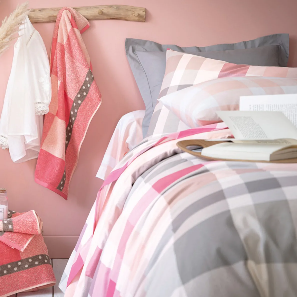Rose blush Housse de couette