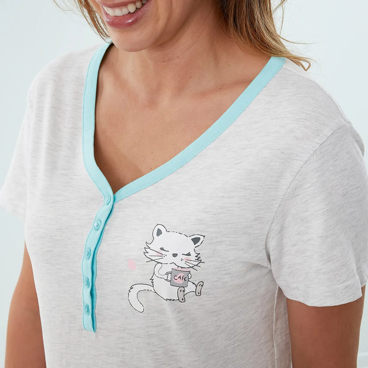 Réveil en fanfare été Chemise de nuit