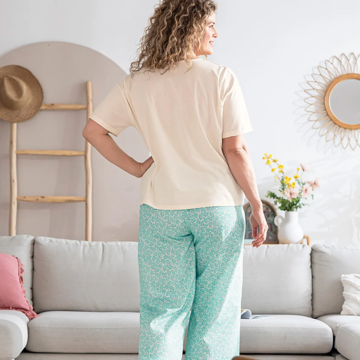 Rêves ensoleillés Pantalon 7/8ème menthe