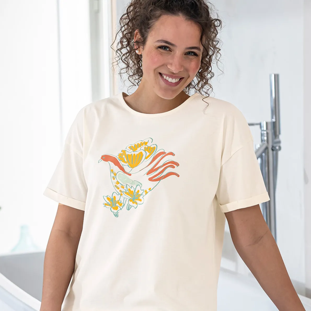 Rêves ensoleillés T-shirt écru