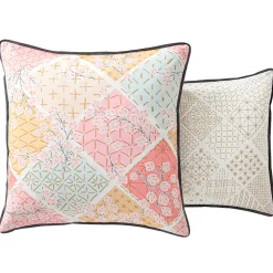Sashiko en fleurs Linge de lit