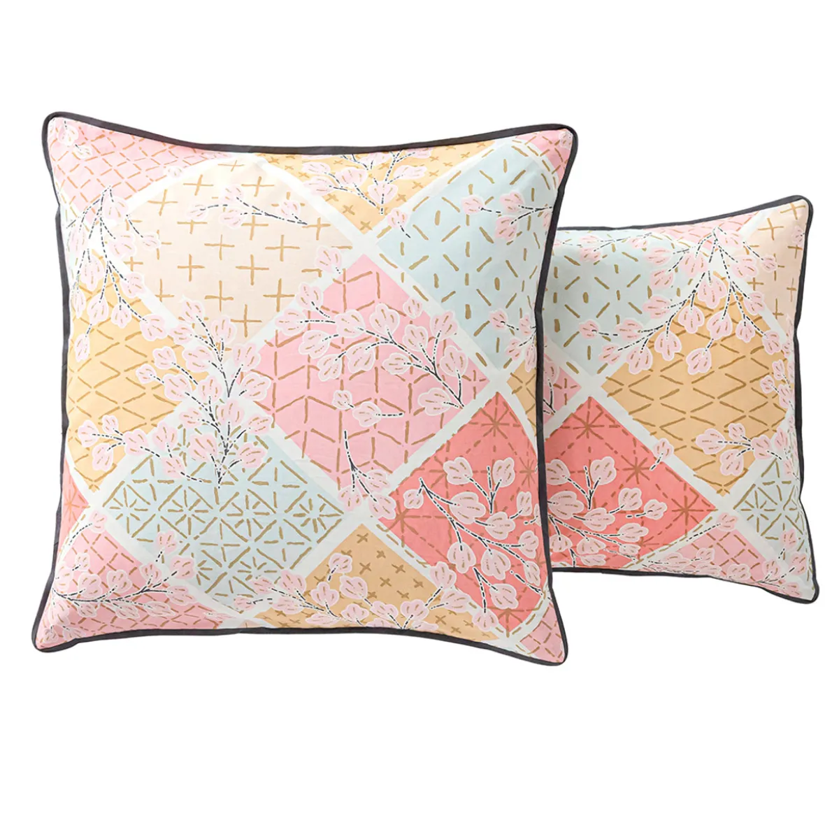 Sashiko en fleurs Linge de lit