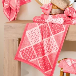 Sashiko en fleurs Serviette de bain