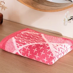 Sashiko en fleurs Serviette de bain