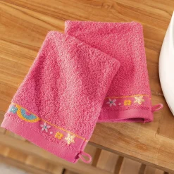 Smile at life 2 gants de toilette