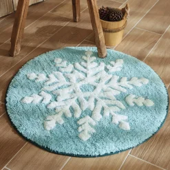 Sommets enneigés Tapis de bain tufté