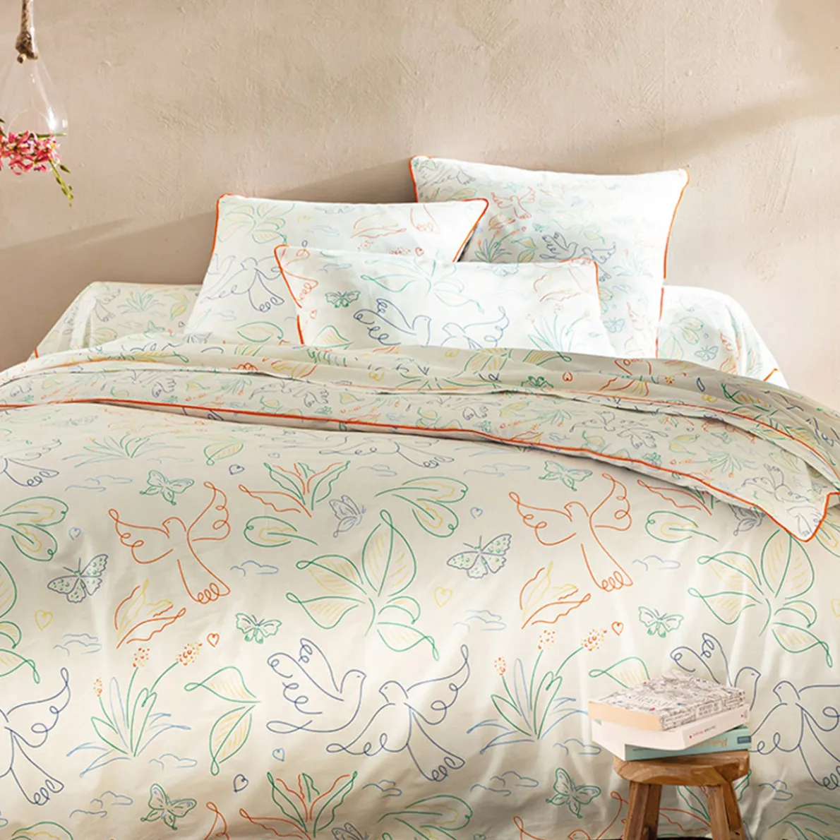Un amour de colombes Linge de lit