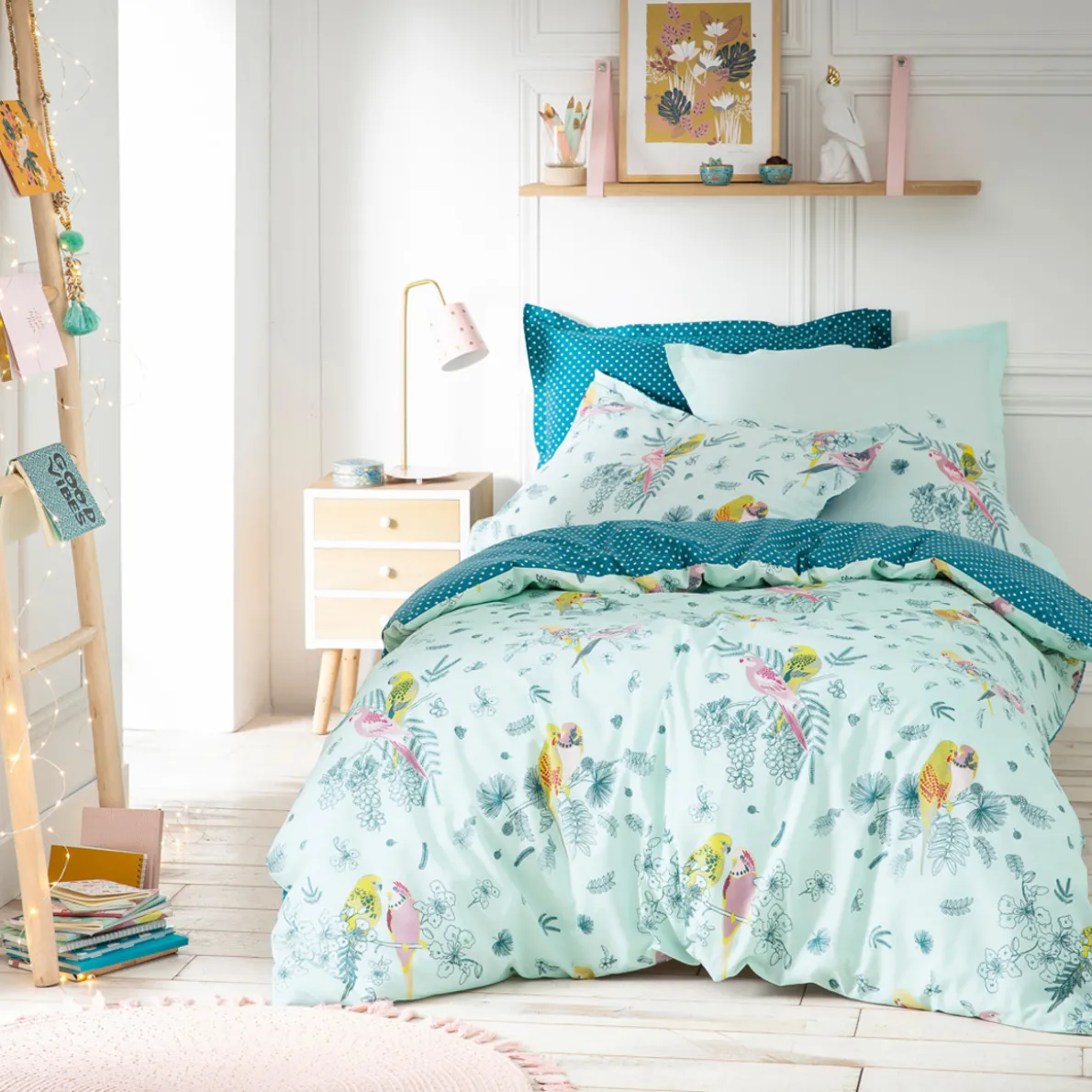 Un amour de perruches Linge de lit