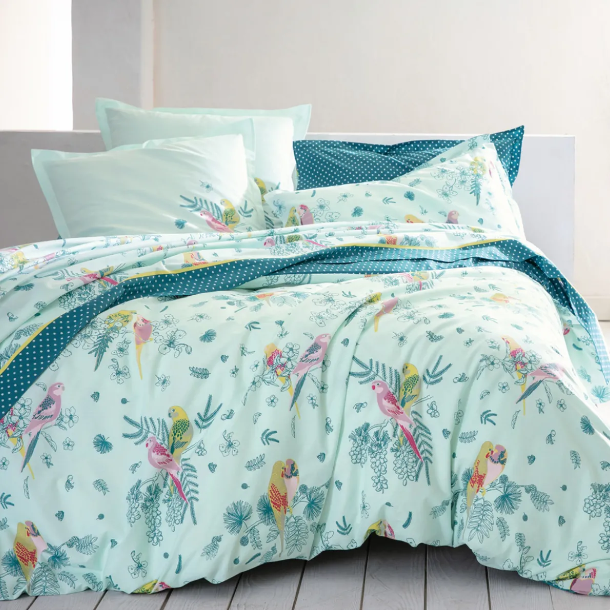 Un amour de perruches Linge de lit