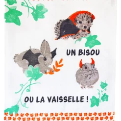 Un bisou ou la vaisselle ! 3 torchons