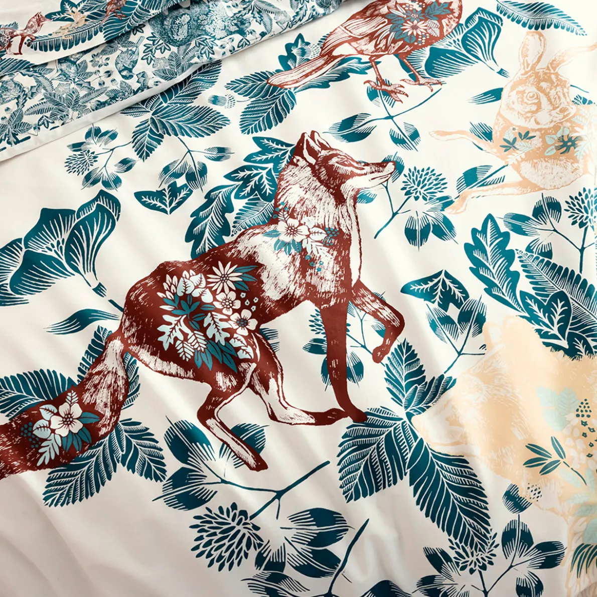 Une fable des bois Linge de lit
