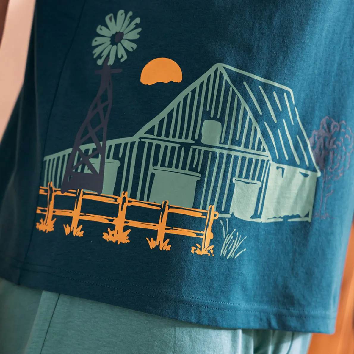 Un matin à la ferme 2 pyjamas shorts