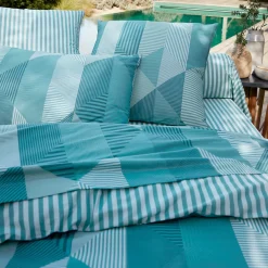Variations turquoise Housse de couette